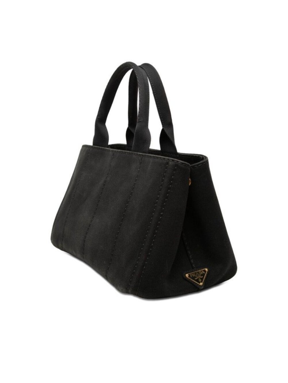 Prada Canapa Tote Black Canvas - Picture 2 of 5